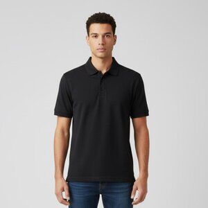 Fila Sport Golf Shirt Short Sleeve Black Medium